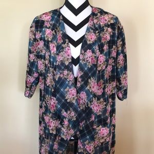 LuLaRoe Plaid Shirley small